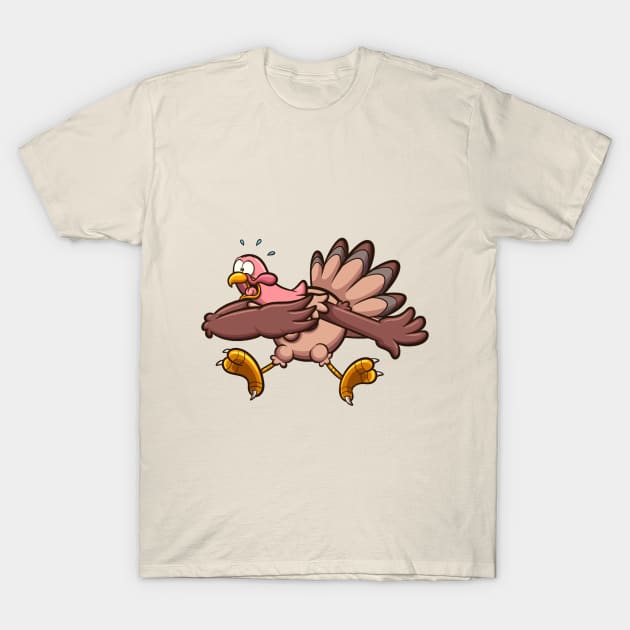 Shocked Cartoon Turkey T-Shirt by TheMaskedTooner